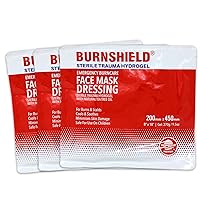 Burnshield Sterile Emergency Burn Face Mask Hydrogel Foil Sealed Foam Cell Dressing Covering 8