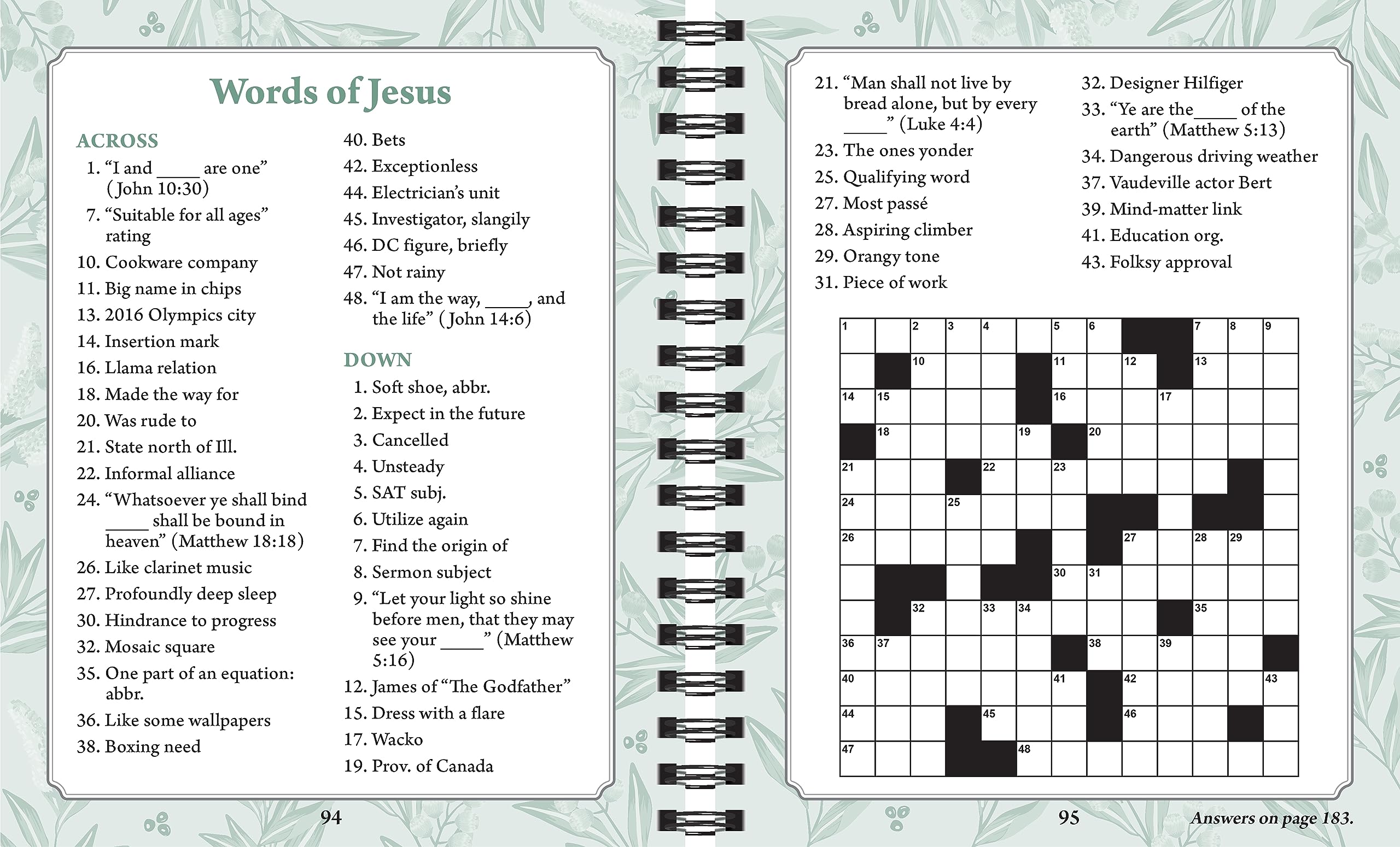 Brain Games - Bible Crossword Puzzles: Prayers, Parables & Prophets - Large Print