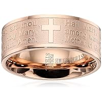 Amazon Collection Steeltime 18k Gold Plated Hail Mary Prayer Ring
