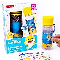 Horizon Group USA Baby Shark Create Your Own Water Bottle, Color Your Own Water Bottle, Great For Travel & Road Trips, Sports & School, Creative Gift Idea, Arts & Crafts Activity Kids Ages 6+