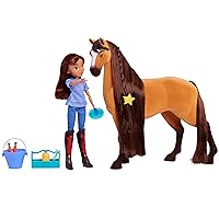 DreamWorks Spirit Riding Free Deluxe 14 Inch Spirit Horse and 11.5 Inch Lucky Doll Set with Accessories, Kids Toys for Ages 3 Up by Just Play