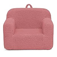 Sherpa Cozee Chair - Foam Kids Chair for Ages 18 Months and Up, Rose