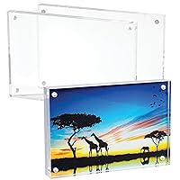 DuraClear 4x6 Acrylic Picture Frame - Frameless & Thick Design - Ideal for Photos, Photo Cubes & Glass Picture Displays