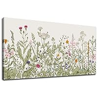 Wildflower Canvas Large Wall Art Vintage Floral Pictures Colorful Botanical Painting Prints Artwork Flower Plants Wall Decorations for Living Room Bedroom Home Office 20