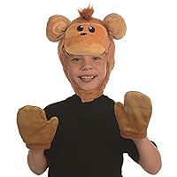 Underwraps Kid's Children's Animal Pack Dress Up Kit - Monkey Childrens Costume, Brown, One Size