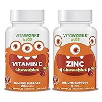 Kids Vitamin C 250mg Chewables + Zinc 15mg Chewables Bundle