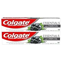 Charcoal Teeth Whitening Toothpaste, Natural Mint Flavor, Vegan, 4.6 Ounce, 2 Pack