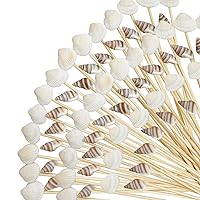 200Pcs Seashell Cocktail Toothpicks,Seashell Shape Fruit Toothpick,4.7 Inch Party Toothpicks for Appetizers Cocktail Decorations for Party Supplies