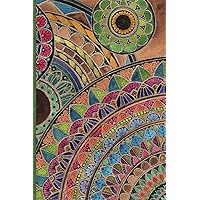 Suandala Lined Journal Notebook 'Javier' with Hand-Drawn Mandala Cover: 6x9, 200 pages, Lined Cream Paper