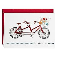 Hallmark Signature Love Card, Anniversary Card, Romantic Birthday Card (Tandem Bike)