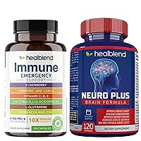 Immune System Booster with Brain Booster Formula, High Potency Immunity Boost, Supports Mental Clarity, Memory & Focus - Enhances Concentration, Cognitive Function & Mental Clarity, 2 Pack