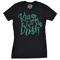 Womens Kiss Me Im Irish Green T Shirt Funny St Cute Saint Patricks Day Shirt