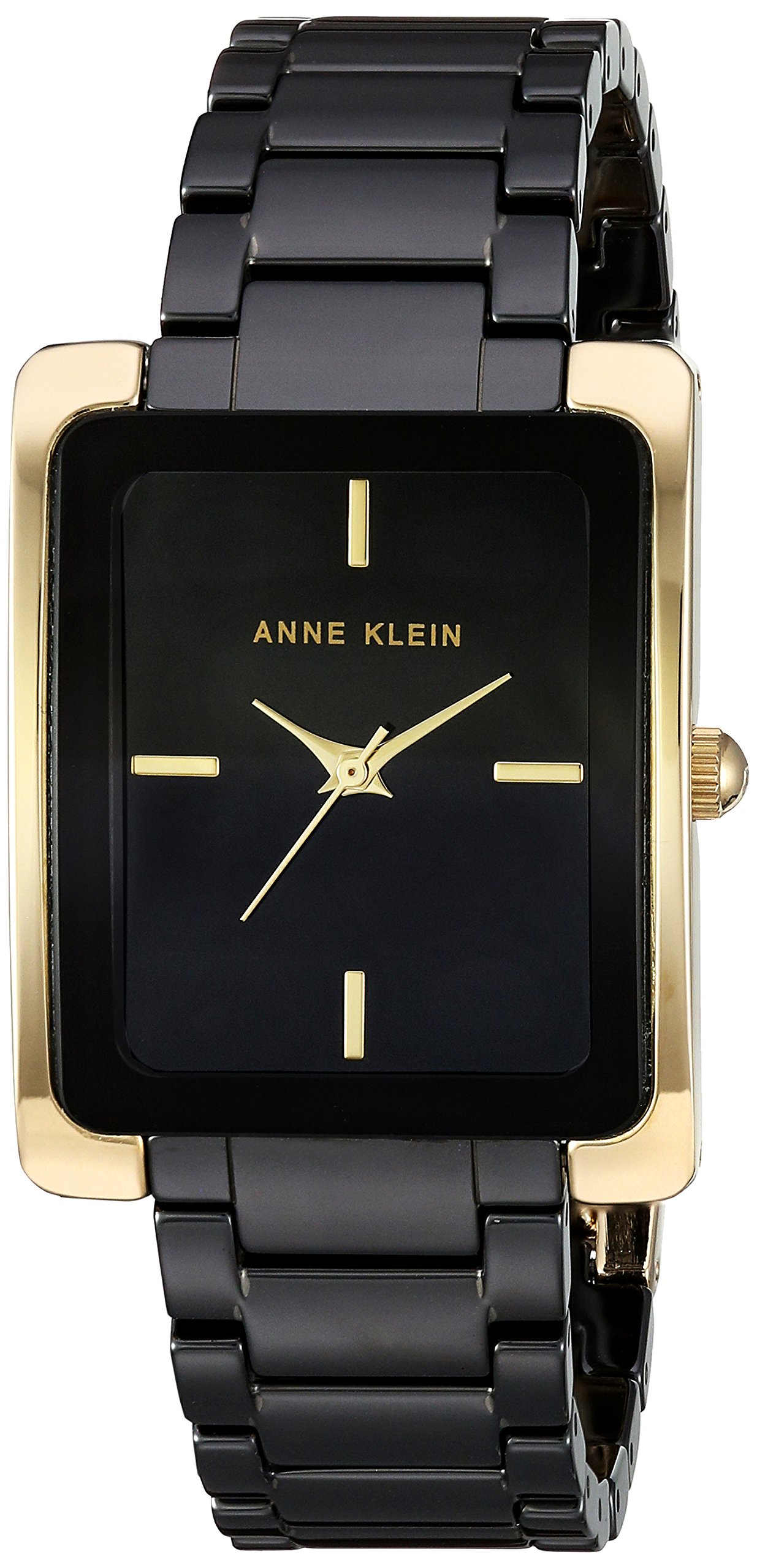 Anne Klein Women's Analog Japanese-Quartz Watch with Ceramic Strap AK/2952BKGB