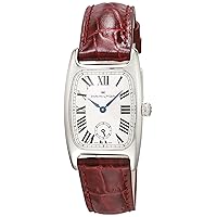 Hamilton Watch American Classic Boulton Small Second Swiss Quartz Watch 23.5mm x 27.4mm Case, White Dial, Red Leather Strap (Model: H13321811)