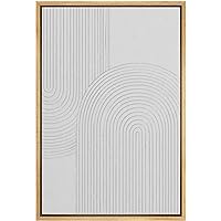 SIGNWIN Framed Canvas Print Wall Art White Retro Geometric Line Spiral Duo Abstract Shapes Illustrations Modern Art Decorative Contemporary Colorful for Living Room, Bedroom, Office - 16