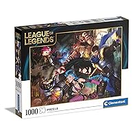 Clementoni 39668 League of Legends 1000 Pieces, Made in Italy, Jigsaw Puzzle for Adults, Multicolor, Medium