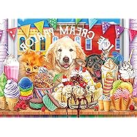 Cra-Z-Art - RoseArt - Color Palette - Ice Cream Parlor Pups - 1000 Piece Jigsaw Puzzle
