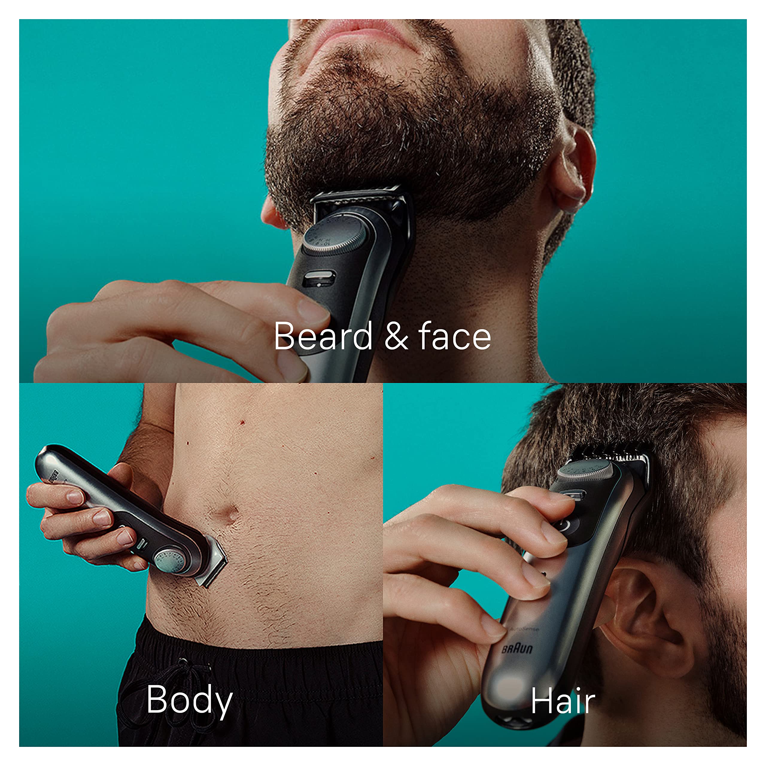 Braun All-in-One Style Kit Series 9 9440, 13-in-1 Trimmer for Men with Beard Trimmer, Body Trimmer for Manscaping, Hair Clippers & More, Braun’s Sharpest Blade, 40 Length Settings,