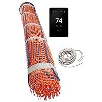 SunTouch TapeMat Electric Under Floor Heating Kit with ConnectPlus Smart Thermostat, 2.0' x 25.0' (50 Sq. Ft.), 120V (12002525-KIT-CPWiFi)