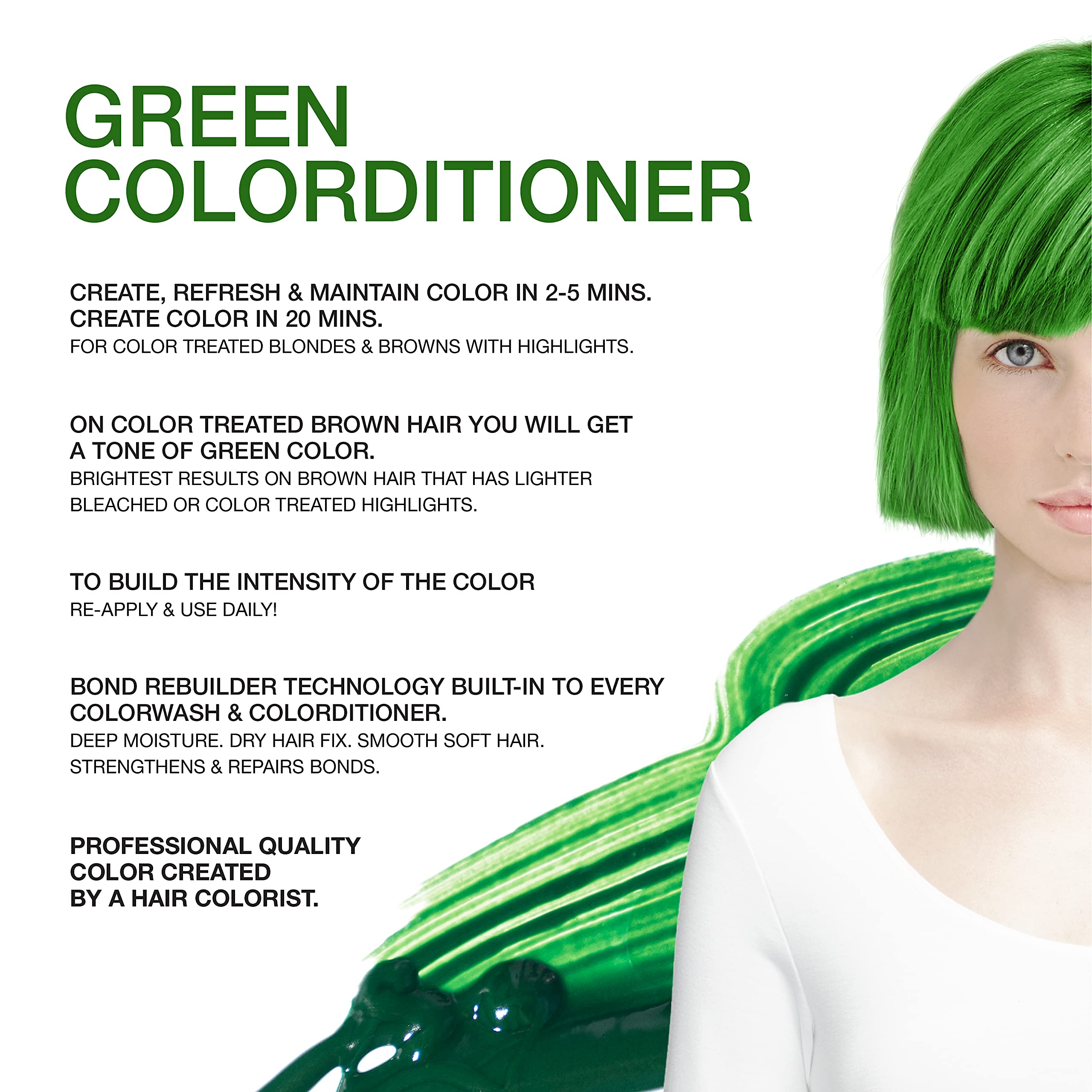 Celeb Luxury Colorwash Color Depositing Conditioner + Bondfix Bond Rebuilder, Semi Permanent Hair Color Conditioner and Mask, Vegan Hair Dye, Viral and Gem Lites
