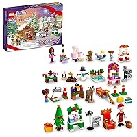 LEGO Friends 2022 Advent Calendar 41706 Building Toy Set; 24 Gifts and Holiday Toys, Including Santa’s Sleigh; for Kids, Boys and Girls, Ages 6+ (312 Pieces)