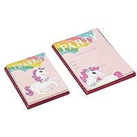 Hallmark Rainbow Unicorn Invitations and Thank You Cards Set (Pack Includes 10 Invites and 10 Thank You Notes)
