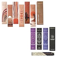 Incense Sticks, Set of 6 Insenses (120 Sticks) Variety Pack - Farmhouse Gift Set, Natural and Non Toxic and Pack of 3 Incense with Incense Holder (60 Sticks)