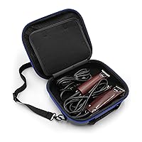 CASEMATIX Hair Clipper Barber Case Holds Clippers, Hair Buzzers, Trimmers, T Finisher Liner - Travel Case For Clippers, Stylist and Hair Cutting Supplies With Adjustable Strap