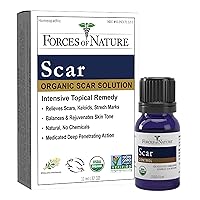 Forces of Nature -Natural, Organic Scar Treatment (11ml) Non GMO, No Chemicals -Reduce Appearance of Scars Associated with Keloids, Surgery, Atrophic Acne, Burns, Hypertrophic Injuries, Stretch Marks