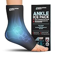 Ankle Ice Pack Wrap for Injuries Reusable, Foot Ice Pack Wrap - Cold Compression Therapy for Pain Relief, Plantar Fasciitis, Sprained Ankles, Achilles Tendonitis Relief