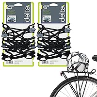 Small Cargo Net by Delta Cycle (2-Pack) - Expandable Bungee Net with Hooks Stretches to 22