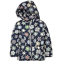 Le Chic Girl's Short Coat in Jewels Print, Sizes 6-14