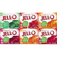 Gelatin Variety Pack, 6 Different Flavors, 3 Ounce, 1 Box per Flavor