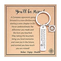 Retirement Gifts Stainless Steel Keychain Going Away Gifts Farewell Gift for Coworker Teacher Women Men