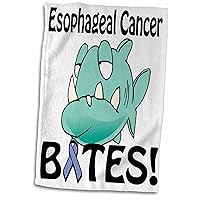 3dRose Esophageal Cancer Bites Awareness Ribbon Cause Design - Towels (twl-115501-1)