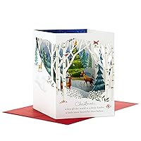 Hallmark Paper Wonder Pop Up Holiday Card (Woodland Animals Pop Up)