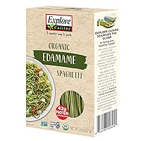 Explore Cuisine Organic Edamame Spaghetti - 8 oz, Pack of 2 - Easy-to-Make Pasta - High in Plant-Based Protein - Non-GMO, Gluten Free, Vegan, Kosher - 8 Total Servings