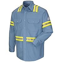 Men's LS EXCEL FR ComforTouch Enhanced Visibility Uniform Shirt, Light Blue, 2X-Large