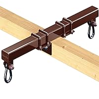 Swurfer Swingset Conversion Bracket - No Tree, No Problem, Convert Your Swingset into a Swurfset, Heavy Duty Horse Glider Bracket for Swing Set Attachment (Brown)