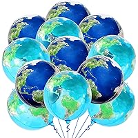 18 Pieces, Globe Balloons Set - 22 Inch Earth Balloons for Travel Party Decorations, Back To School Decorations | World Balloons for Galaxy Party Decorations | Space Balloons for Classroom Decorations