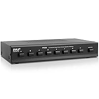 Pyle (PSS8) - Premium New and Improved 8 Zone Channel Speaker Switch Selector Switch Box Hub Distribution Box for Multi Channel High Powered Stereo Amplifier A/B/C/D Switches | 6 Pairs Of speakers