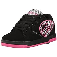 Heelys Girl's Propel 2.0 Sneaker, Black/Pink/Zebra, 3 M US Little Kid
