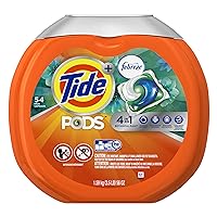 Tide Pods Plus Febreze Laundry Detergent Pacs, Botanical Rain, 54 Count (Packaging May Vary)
