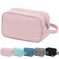 Travel Toiletry Bag for Women Traveling Dopp Kit Makeup Bag Organizer for Toiletries Accessories Cosmetics (Pink)
