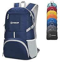ZOMAKE Lightweight Packable Backpack 35L - Light Foldable Backpacks Water Resistant Collapsible Hiking Backpack - Compact Folding Day Pack for Travel Camping(Navy Blue)