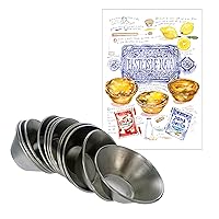 Pastel de Nata Tins (Egg Tart Tins) - Made in Portugal out of Galvanized Steel - Includes Pastéis de Nata Print Postcard and Downloadable Recipe - Set of 12 (Standard 3 cm height)