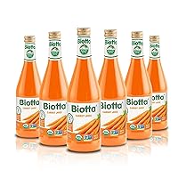 Biotta Organic Carrot Juice - 100% Juice Superfood For Optimal Eye Health, Immune Support & Muscle Recovery - Excellent Source of Vitamin A & Good Source of Potassium - (16.9 Fl Oz, Pk of 6)