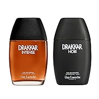 Guy Laroche Drakkar Men's Classics Fragrance Duo - Drakkar Noir and Drakkar Intense Long Lasting, Original Cologne for Men - Preferred EDT and EDP Masculine Evening Scents - 2 pc