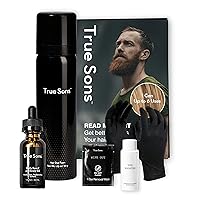 Hair Dye For Men And Beard Oil - Complete Hair, Beard and Mustache Kit For Natural Dark Brown Look. Instant Dye Booster Applicator For Grey Hair (1.75oz Dirty Blonde), Daily Beard Oil (1 oz)