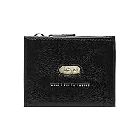 Fossil Men's Andrew Leather Minimalist Zip Card Case Wallet for Men